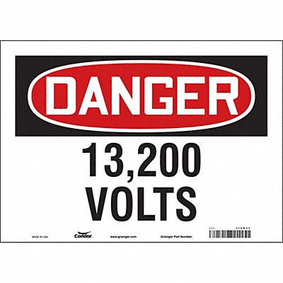Safety Sign 10 inx14 in Vinyl