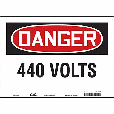 Safety Sign 10 in x 14 in Vinyl