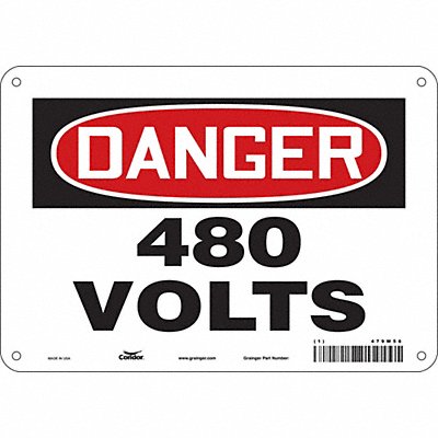 Safety Sign 7 inx10 in Polyethylene