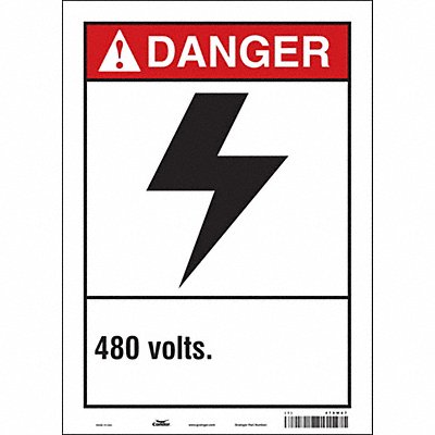 Safety Sign 14 in x 10 in Vinyl