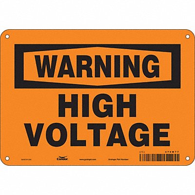 Safety Sign 7 inx10 in Polyethylene