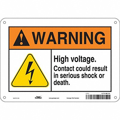 Safety Sign 7 inx10 in Polyethylene