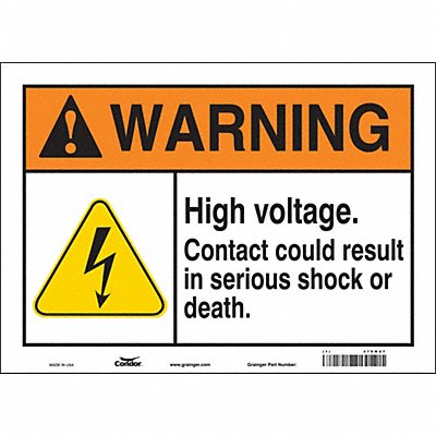 Safety Sign 10 in x 14 in Vinyl