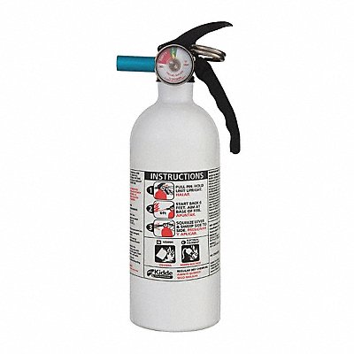 Fire Extinguisher Aluminum White BC