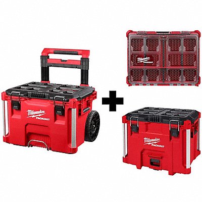 Rolling Tool Box + Tool Box + Organizer