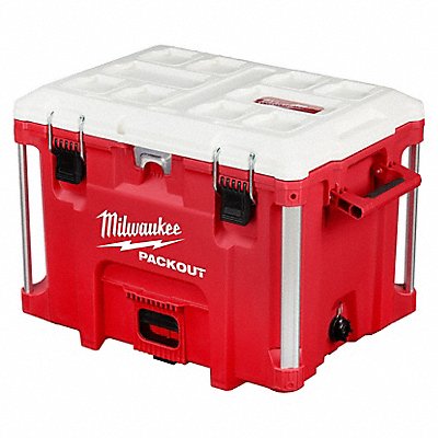 Cooler Red 40 qt 16-1/4 L 22 W 17 H