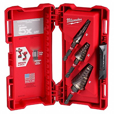 Step Drill Bit Set 1/8 to 1 Sz Range