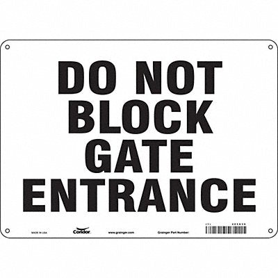 Safety Sign 10 in x 14 in Aluminum