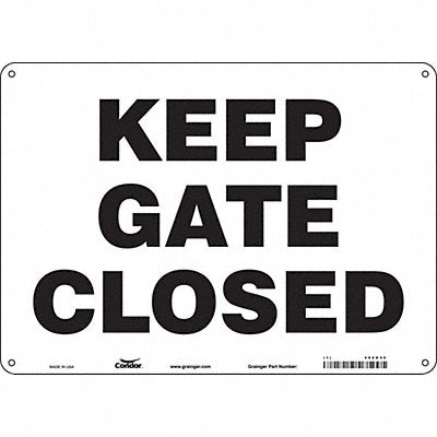 Safety Sign 10 in x 14 in Aluminum