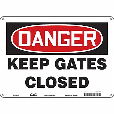Safety Sign 10 in x 14 in Aluminum