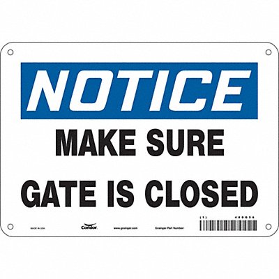 Safety Sign 7 in x 10 in Aluminum