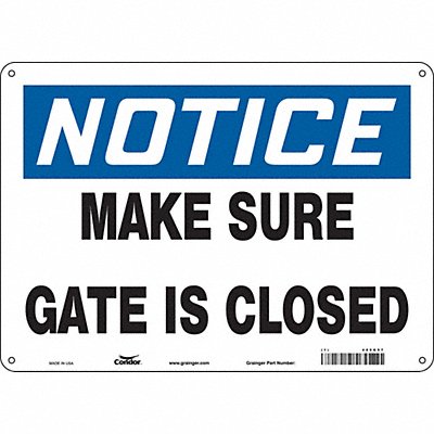 Safety Sign 10 in x 14 in Aluminum