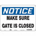 Safety Sign 10 in x 14 in Polyethylene