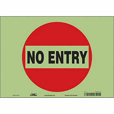 Safety Sign 10 inx14 in Glow Vinyl