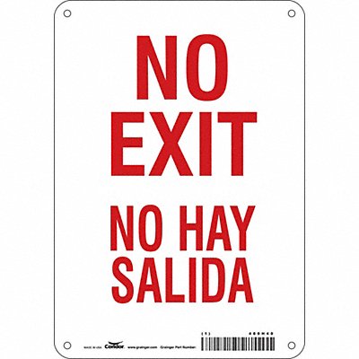 Safety Sign 10 in x 7 in Aluminum