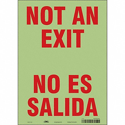 Safety Sign 14 in x 10 in Glow Vinyl