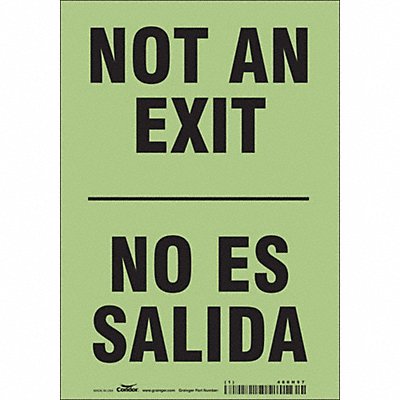 Safety Sign 10 in x 7 in Glow Vinyl