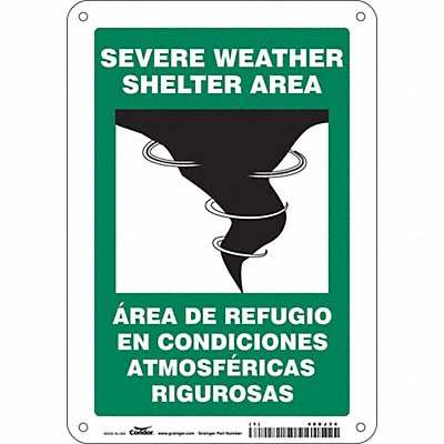 Safety Sign 10 in x 7 in Polyethylene