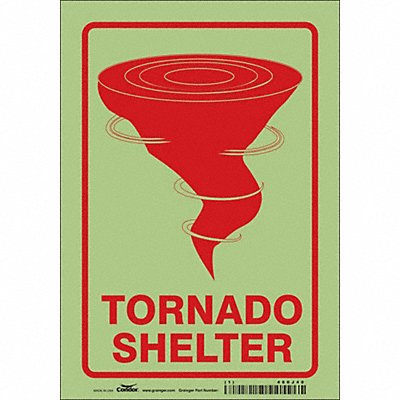 K1739 Safety Sign 10 in x 7 in Glow Vinyl