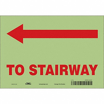 Safety Sign 7 in x 10 in Glow Vinyl