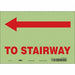 Safety Sign 7 in x 10 in Glow Vinyl