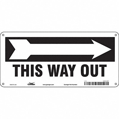 Safety Sign 6 1/2 in x 14 in Aluminum