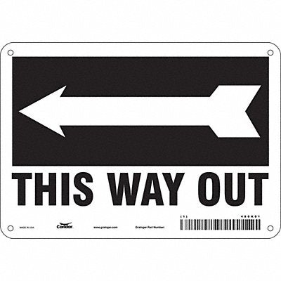Safety Sign 7 in x 10 in Aluminum