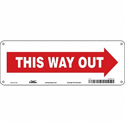 J7058 Safety Sign 5 in x 14 in Polyethylene