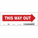 J7058 Safety Sign 3 1/2 in x 10 in Vinyl