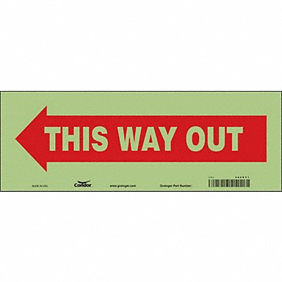 Safety Sign 5 in x 14 in Glow Vinyl