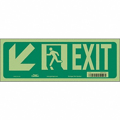 Safety Sign 5 in x 14 in Glow Vinyl