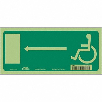 Safety Sign 5.5in x 12in Glow Vinyl