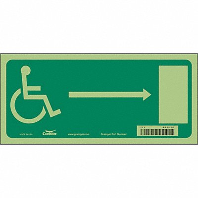 Safety Sign 5.5in x 12in Glow Vinyl