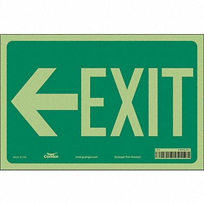 Safety Sign 8 in x 12 in Glow Vinyl