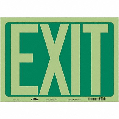K1849 Safety Sign 10 inx14 in Glow Vinyl
