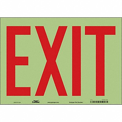 Safety Sign 10 inx14 in Glow Vinyl