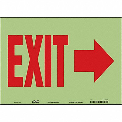 Safety Sign 10 inx14 in Glow Vinyl