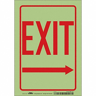 Safety Sign 10 inx7 in Glow Vinyl