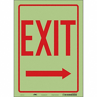 Safety Sign 14 inx10 in Glow Vinyl