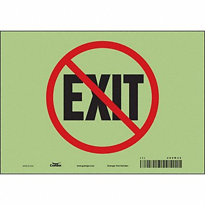 Safety Sign 14 inx10 in Glow Vinyl