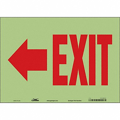 Safety Sign 10 inx14 in Glow Vinyl