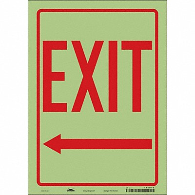 Safety Sign 14 inx10 in Glow Vinyl