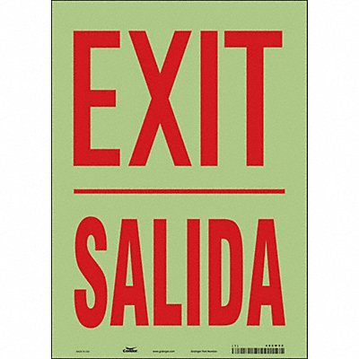 K1873 Safety Sign 14 inx10 in Glow Vinyl