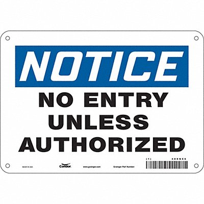 Safety Sign 7 in x 10 in Aluminum