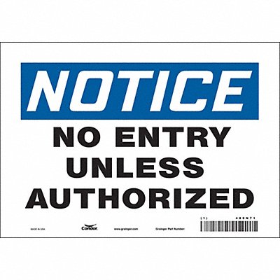 Safety Sign 7 in x 10 in Vinyl