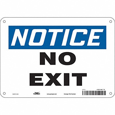 Safety Sign 7 in x 10 in Aluminum