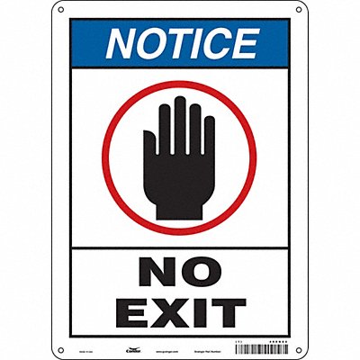 Safety Sign 14 in x 10 in Polyethylene