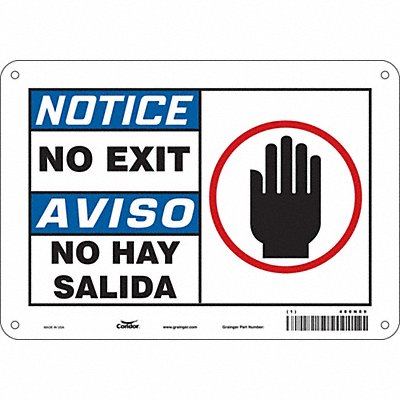 Safety Sign 7 in x 10 in Polyethylene