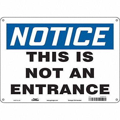 Safety Sign 10 in x 14 in Polyethylene