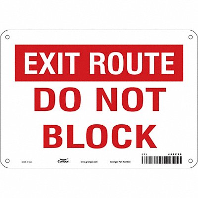 J7937 Safety Sign 7 in x 10 in Aluminum